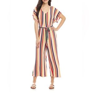 Speechless Striped Jumpsuit Size Large